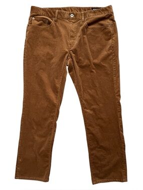 Bonobos Corduroy Pants Mens Size 35x28 Slim Fit Stretch 5-Pockets Brown